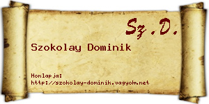 Szokolay Dominik névjegykártya